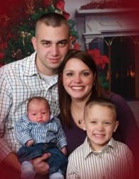 Matt Till is shown with his family, wife Auralea and two boys, Tyson, age 6 and Colton, 1.