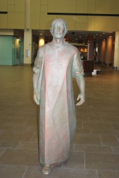 A statue of St. Joseph is situated by the main guest elevators.