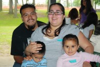 This family enjoyed a Women’s Care Center parenting class taught this summer by Margarita Rodriguez whose bilingual skills help her better serve the Diocese of Fort Wayne-South Bend as a hotline counselor for Project Rachel.
