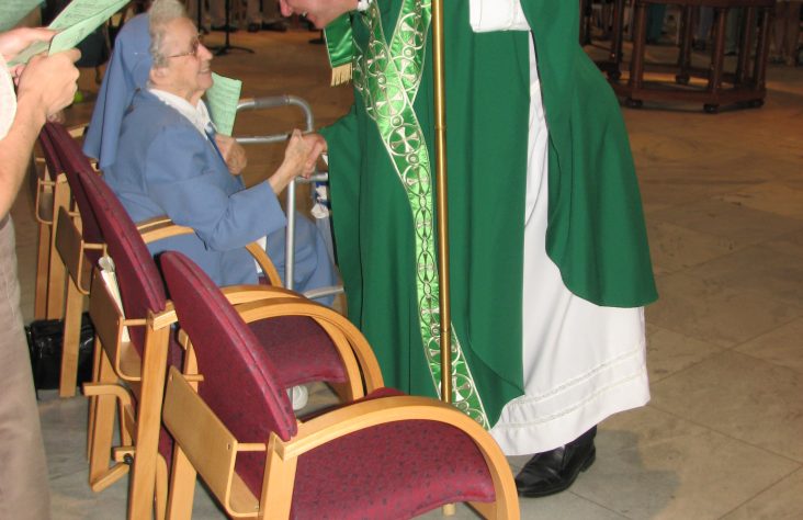 Bishop visits Sisters of the Holy Cross