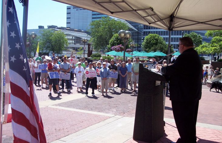 Religious freedom rally participants stand up for liberties