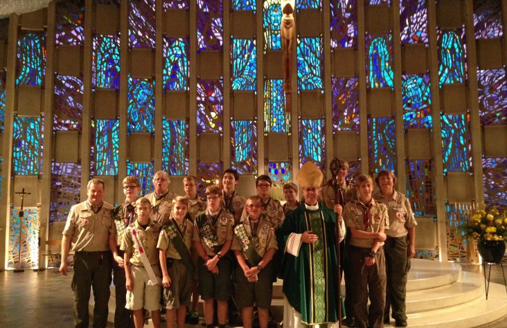 Bishop celebrates Mass with Boy Scouts