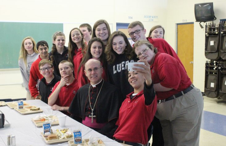 Bishop Luers students receive sacraments during pastoral visit