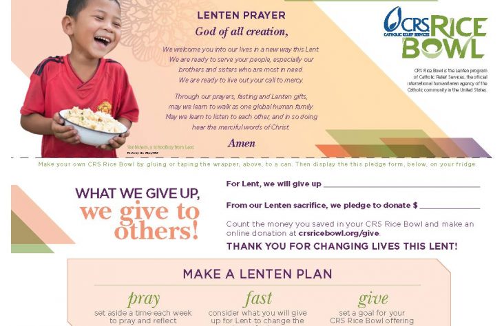 CRS Rice Bowl inspires Catholics to do more with less at Lent