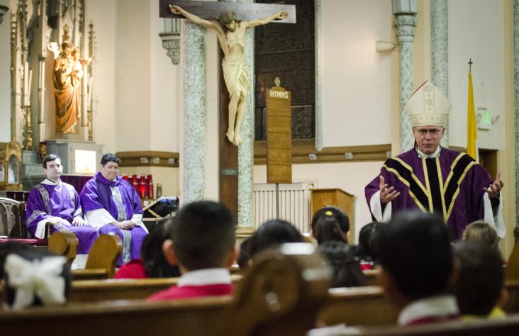 St. Adalbert School welcomes Bishop Rhoades