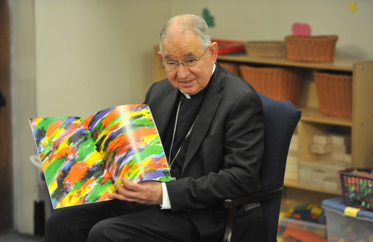 Archbishop celebrates Holy Cross School language program