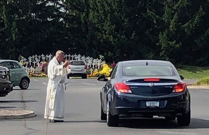 Drive-by blessings shared at St. Elizabeth Ann Seton