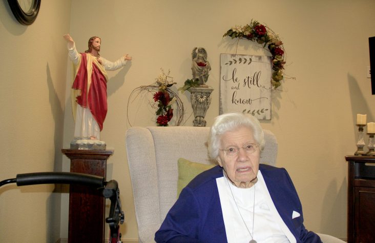 ‘I couldn’t do a thing without our Lord’: centenarian Sister Valeria Foltz, OLVM