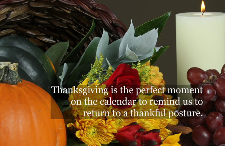 A time for thankfulness