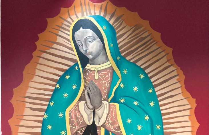 Holy Cross student completes mural of Our Lady 