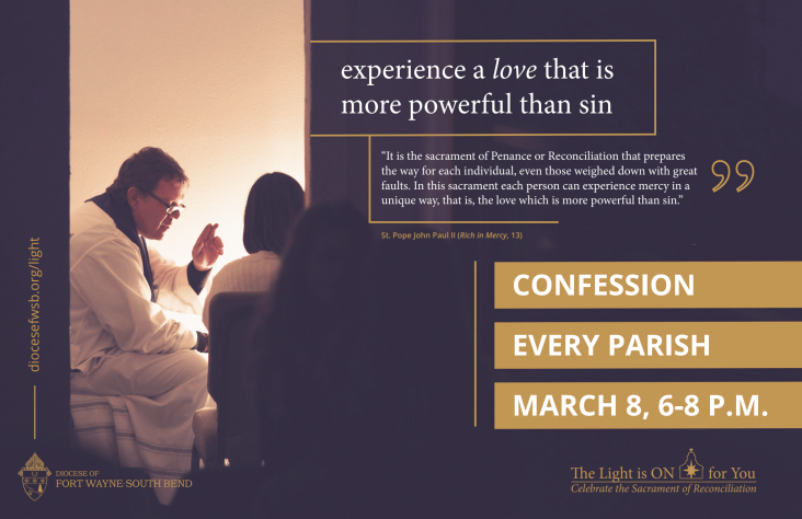 Every parish open for confession on March 8