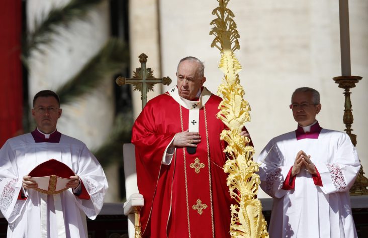 Victory is not raising a flag on a pile of rubble, pope says on Palm Sunday