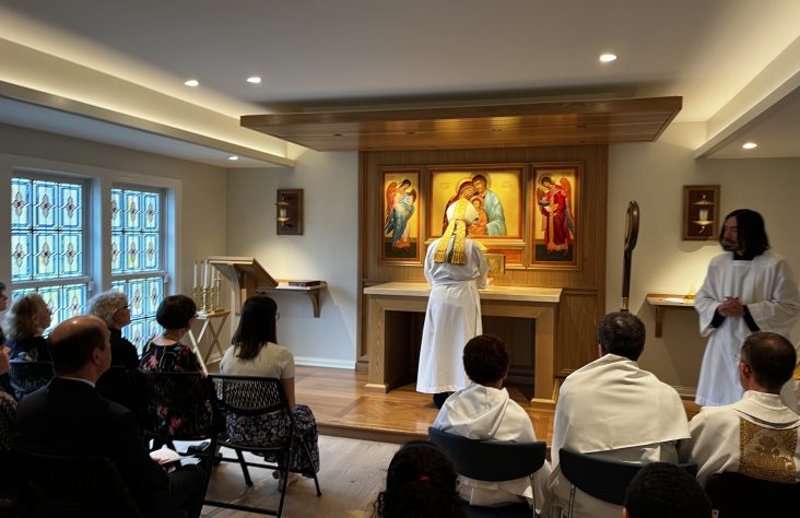 Bishop Rhoades Blesses Oratory and  Dedicates Altar at Southold Center for Education