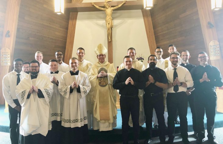 Bishop Celebrates Feast of St. Clare Mass with Seminarians