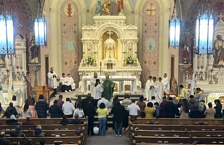 Bishop Celebrates New Chapter of Nocturnal Adoration Society