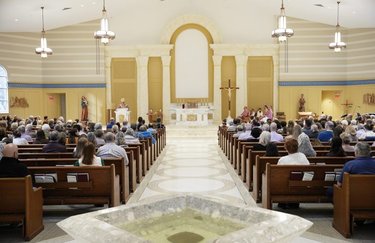 Bishop Dedicates New Altar at St. Elizabeth Ann Seton