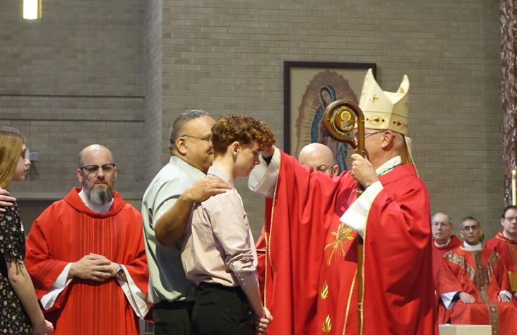 Bishop Confirms Young People at St. Matthew Cathedral